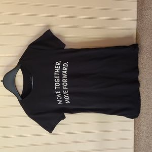 Athleta black tee size XS move together move forward white athletic tee